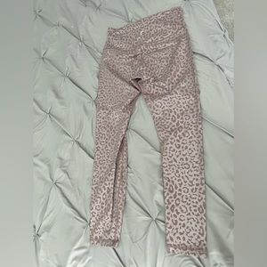 Zyia Active Purple Metallic Purple Leopard Leggings Size 12